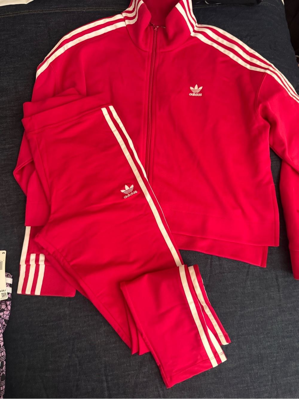 Adidas Pink Track Pants - Signature 3-Stripes
